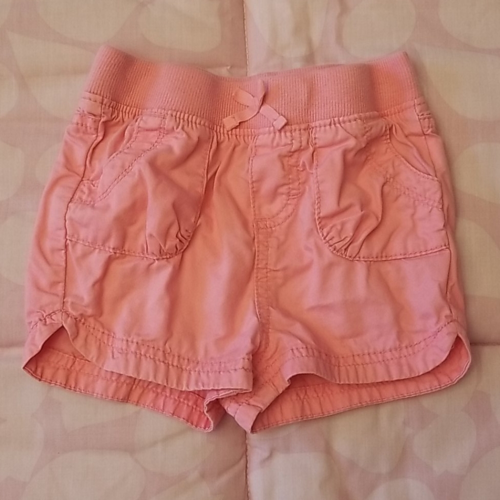 Cherokee Baby Girl Pink Shorts with Elastic Waist